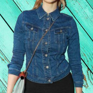 LEE Body Optix S NWT Bright Mid Denim Jean Jacket